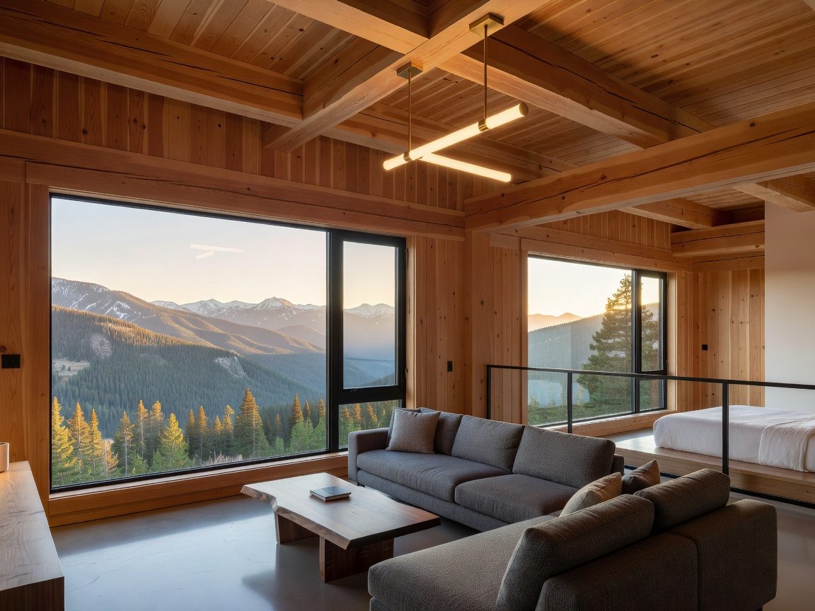 Aspen Valley Eco Cabin surrounded by autumn trees
