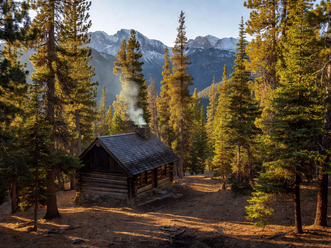 Pine Ridge Sanctuary exterior facing snowy mountains
